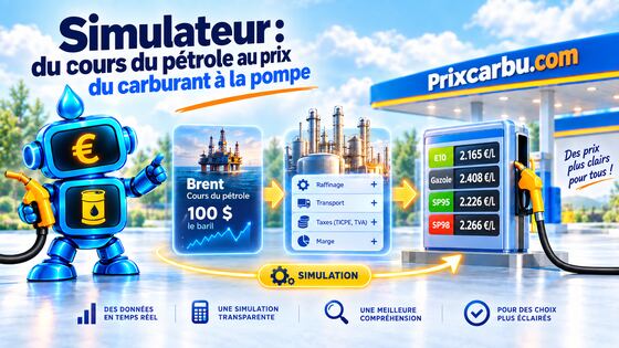 Simulateur PrixCarbu : du cours du pétrole au prix du carburant à la pompe